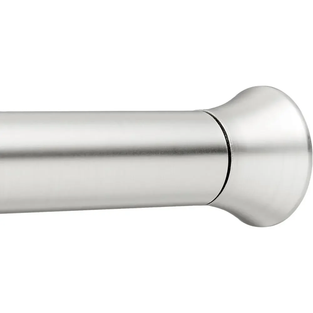 Amazon Basics Curtain Rod 24–36in Nickel Spring Tension Classic Finials